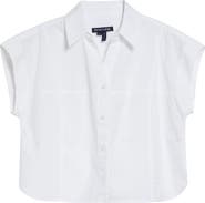Veronica Beard Nestor Button-Up Crop Top