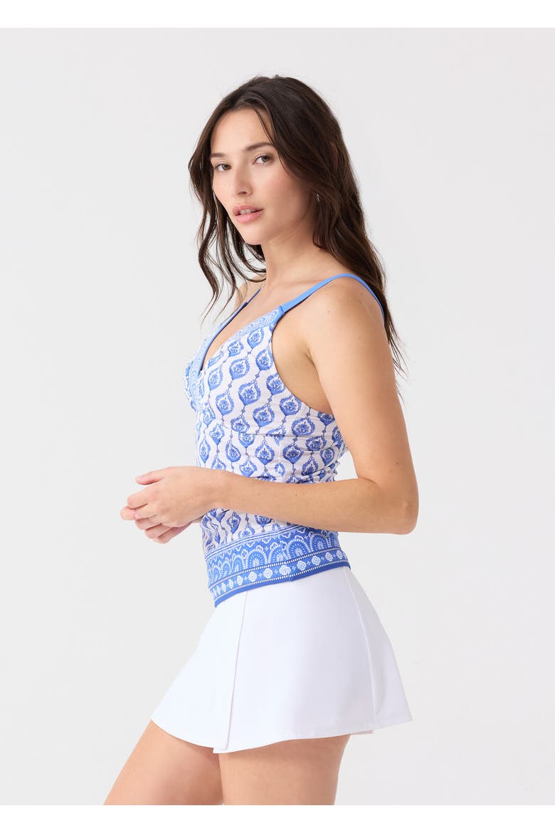 Embroidered Tankini Top, Alternate, color, Palm Beach