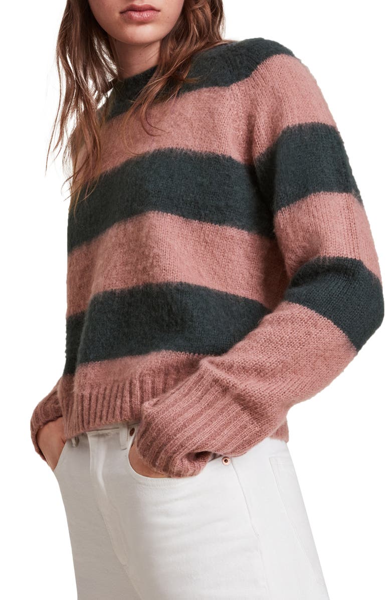 AllSaints Darla Stripe Sweater, Alternate, color, 