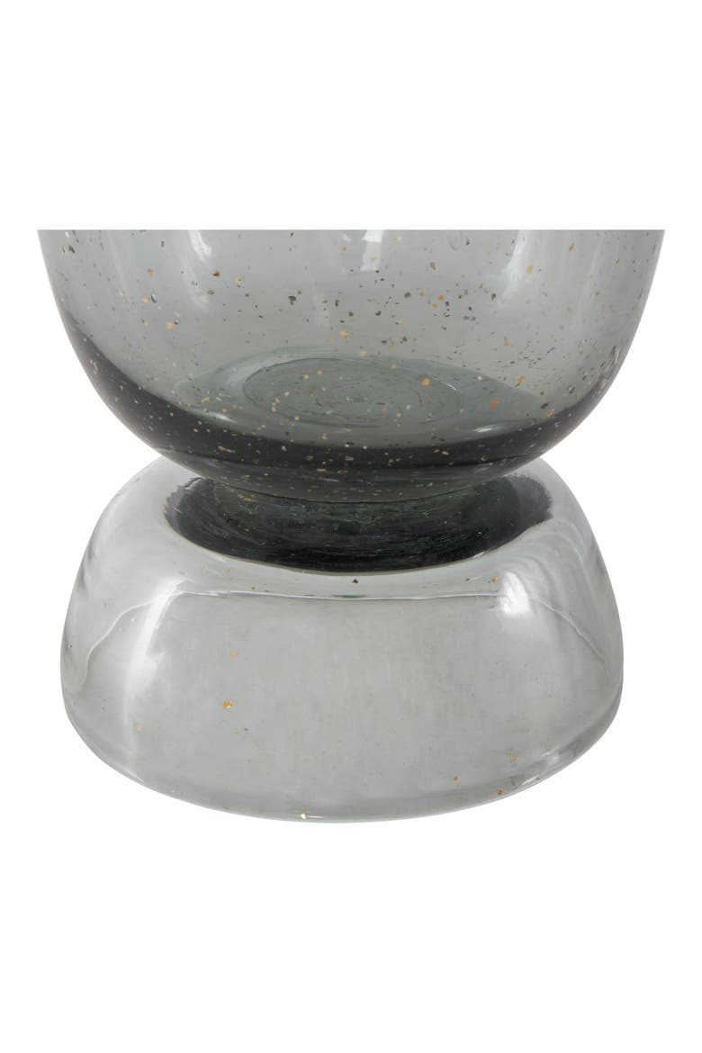 Fluted Glass Vase, Alternate, color, BLACK