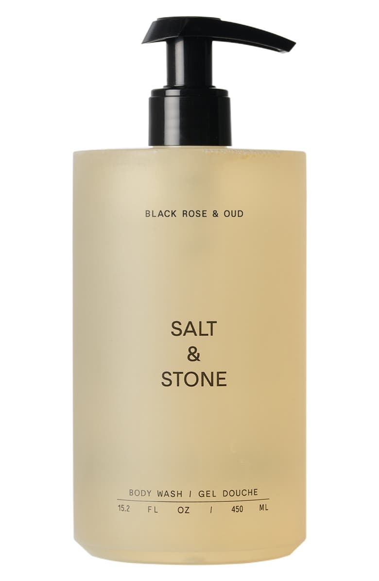 SALT & STONE Black Rose & Oud Body Wash, Main, color, Regular