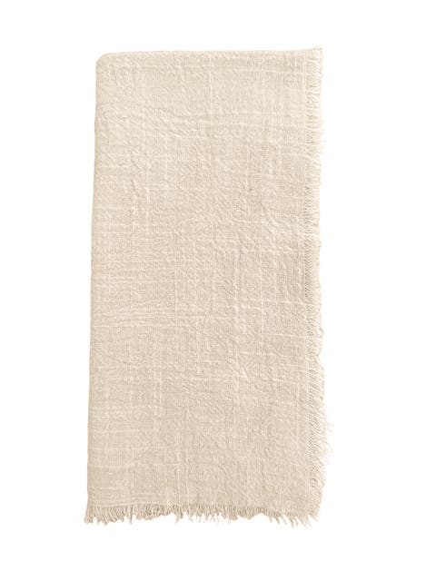 Cotton Gauze Fringe Napkins- Set of 4