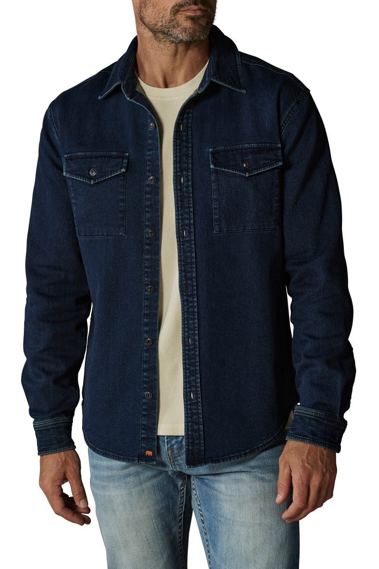 Big Jake Cotton Blend Button-Up Shirt Jacket, Main, color, DARK INDIGO