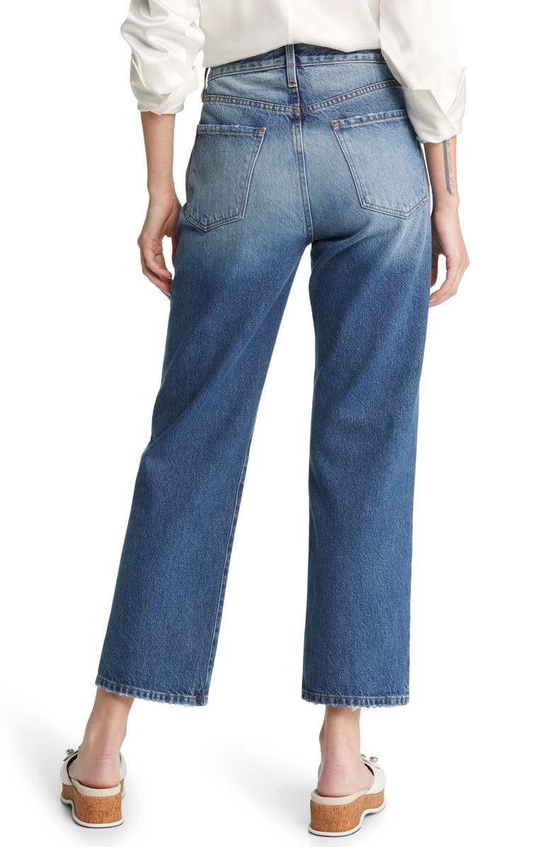 FRAME Le Jane Distressed Crop Straight Leg Jeans, Alternate, color, 