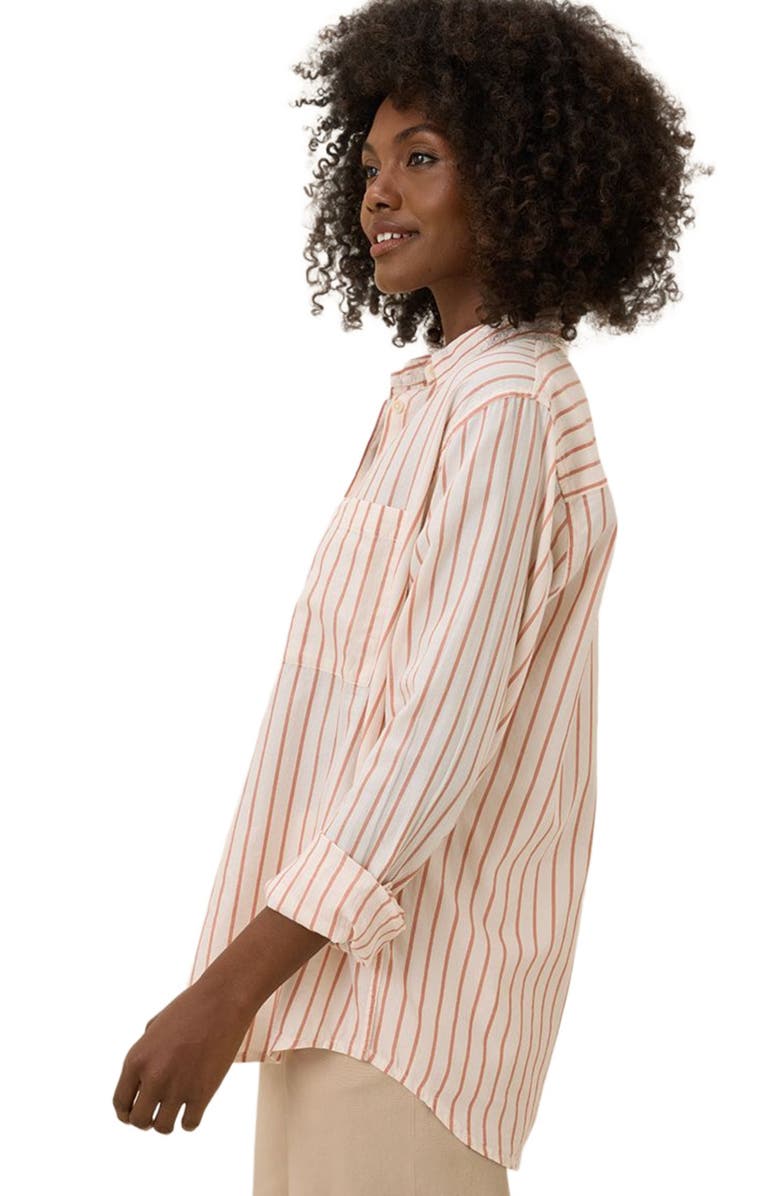 Pact Organic Cotton Sunset Lightweight Cotton Classic Shirt, Alternate, color, Zuma Stripe