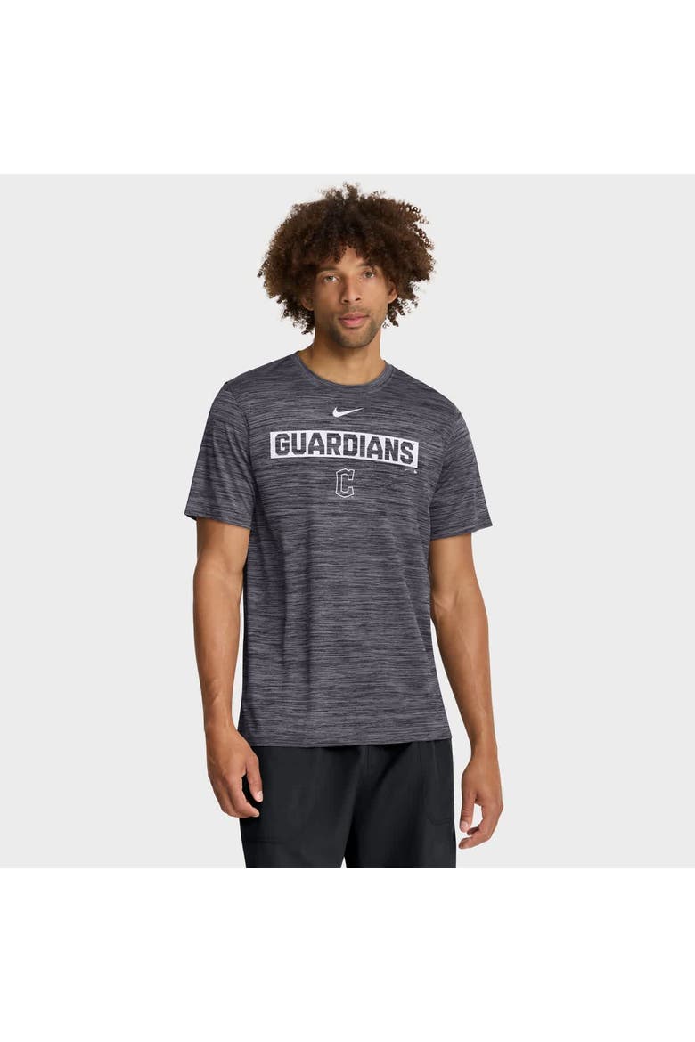 Men's Nike Black Cleveland Guardians Velocity Dri-FIT T-Shirt, Main, color, Black