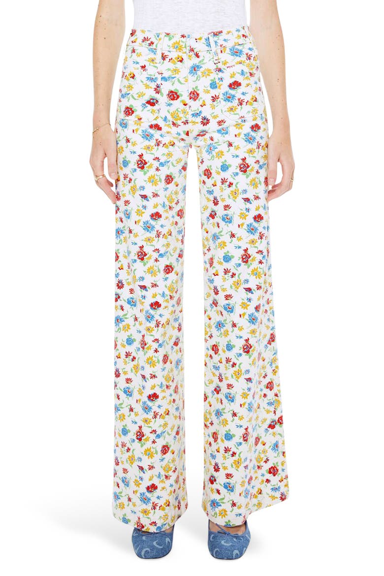 The Hustler Roller Patch Pocket Wide Leg Jeans, Main, color, ROSE BOWL