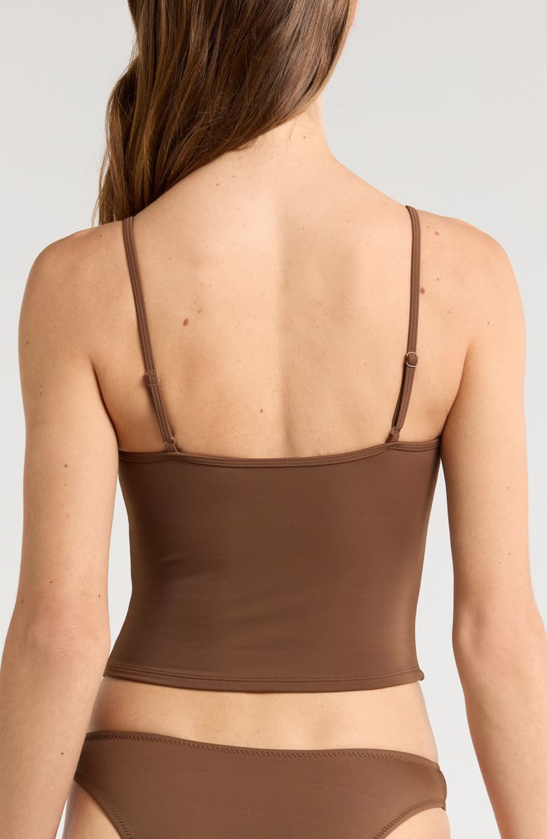 PacSun Rosie Tankini Top, Alternate, color, Chestnut/ Light Pink Rose