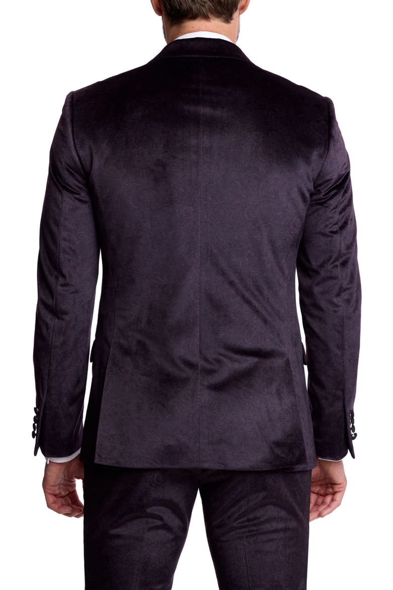 Kyle Peak Lapel Velvet Tuxedo Jacket, Alternate, color, DEEP PURPLE VELVET