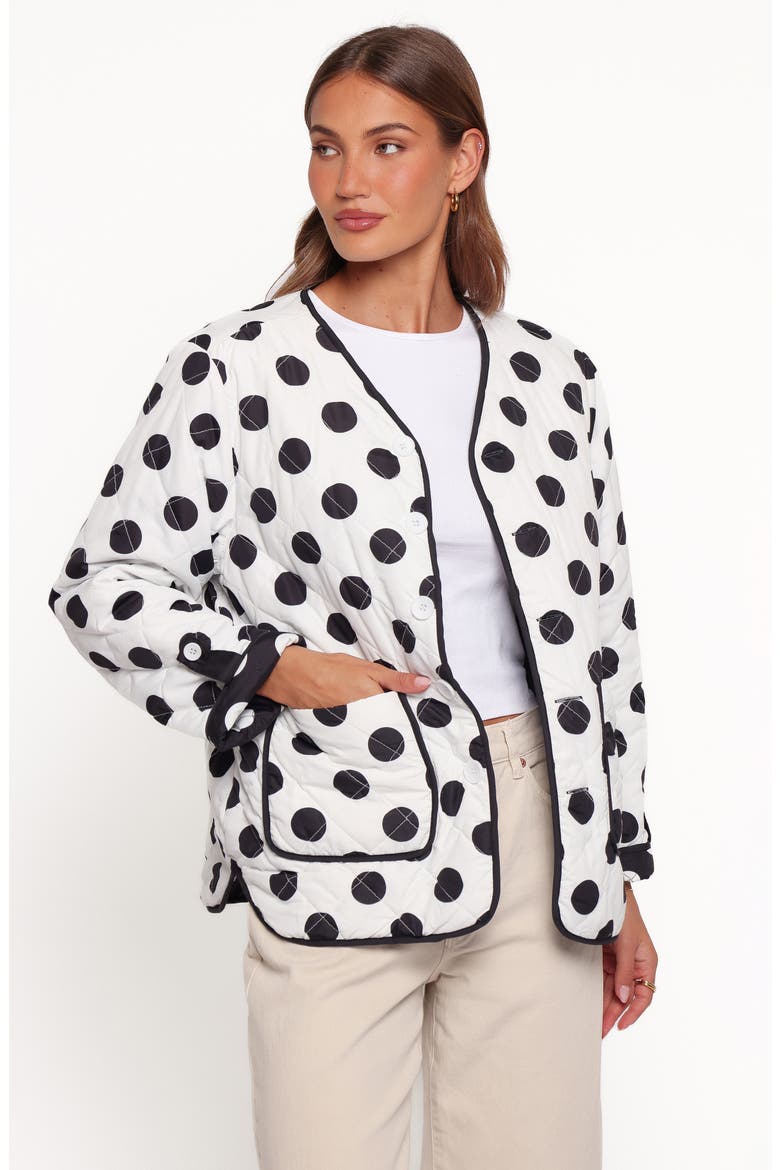 Immy Reversible Puffer Jacket, Alternate, color, BLACK/ WHITE DOT
