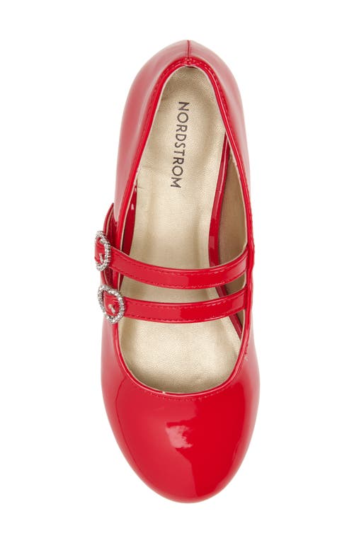 Nordstrom Kids' Rebecka Double Buckle Mary Jane Pump In Red