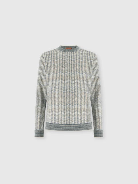 Cashmere And Viscose Zig Zag Pullover