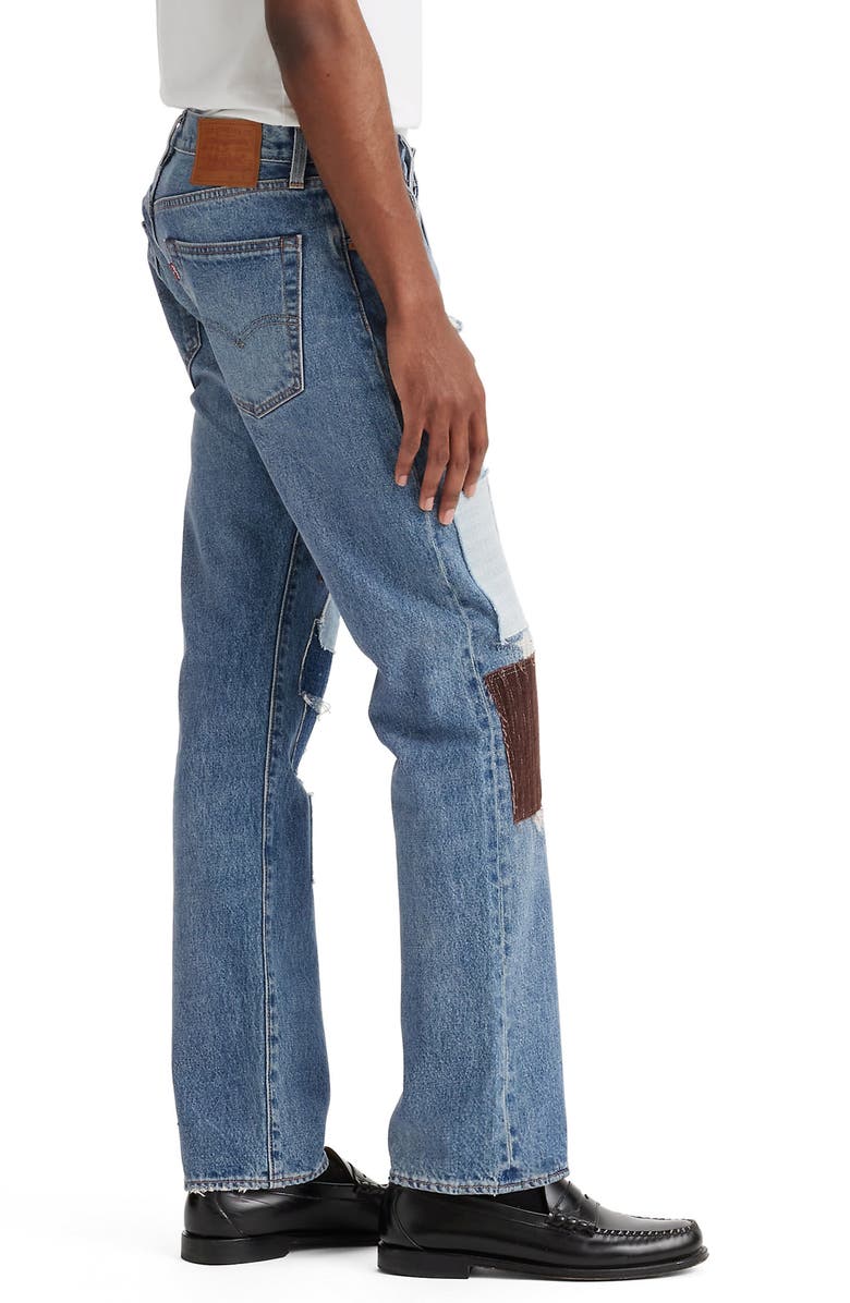 Levi's<sup>®</sup> 501<sup>®</sup> '93 Patchwork Rip & Repair Straight Leg Jeans, Alternate, color, Trailblazing Dx