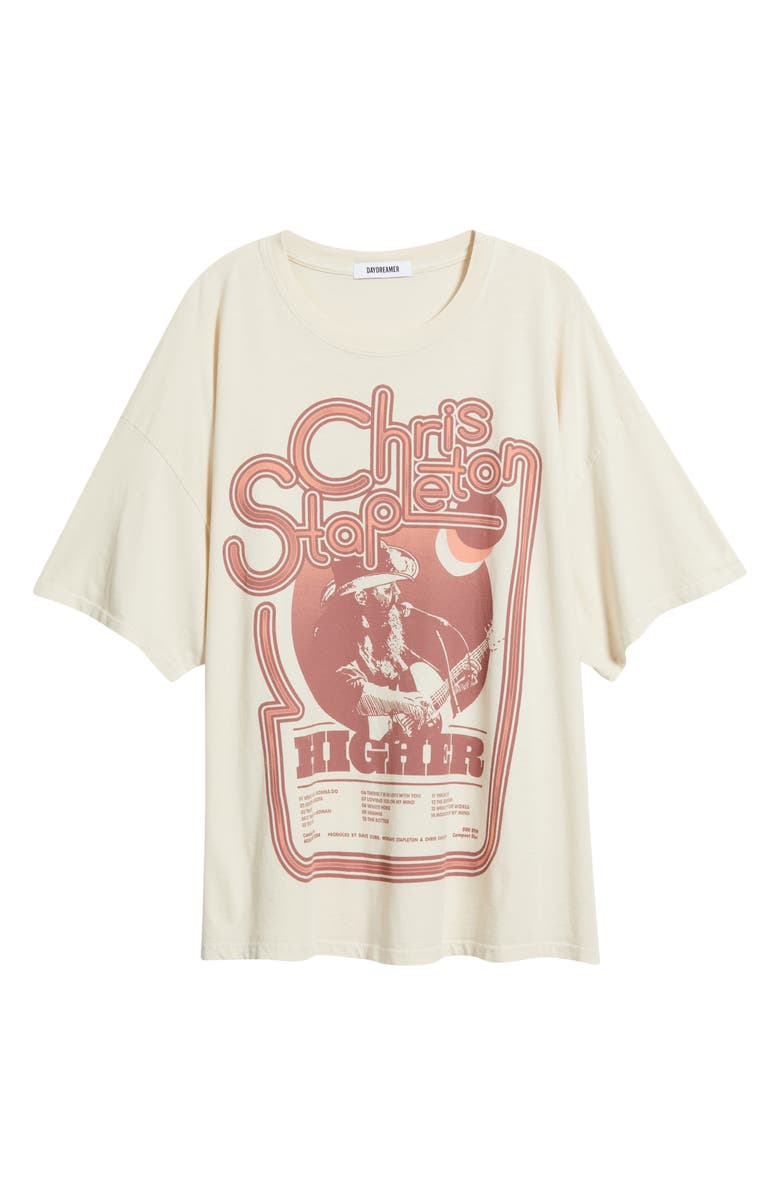 Daydreamer Chris Stapleton Higher Tour Graphic T-Shirt, Alternate, color, Dirty White