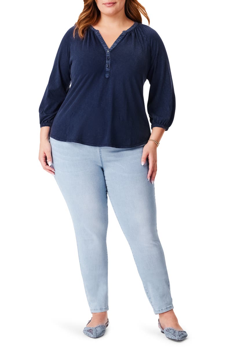 NZT by NIC+ZOE Split Neck Knit Top, Alternate, color, 