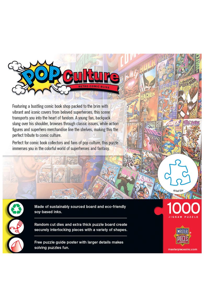 Retro Comic Bliss 1000 Piece Puzzle, Alternate, color, Multicolor