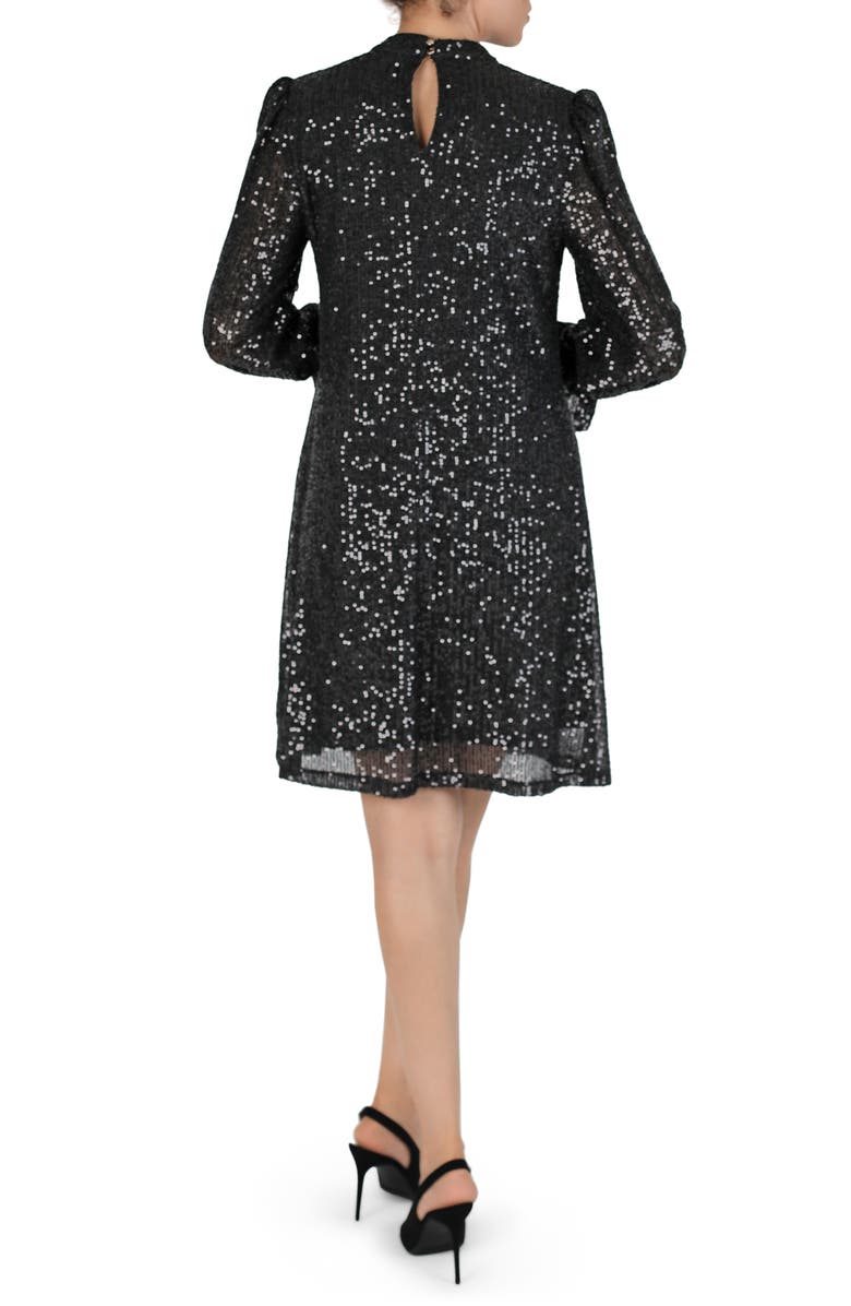 Julia Jordan Sequin Long Sleeve Shift Dress, Alternate, color,