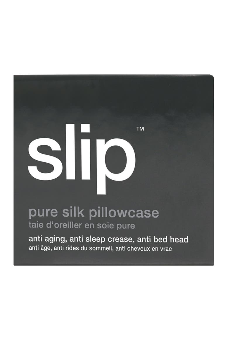 Pure Silk Euro Pillowcase, Alternate, color, CHARCOAL