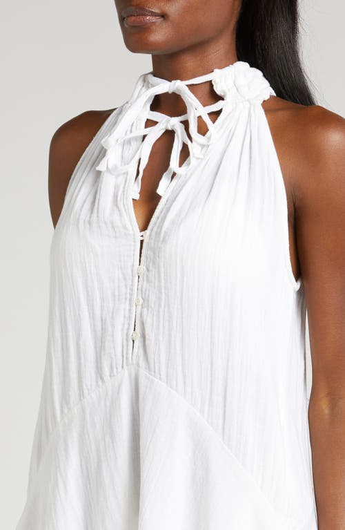 ELAN ELAN BUTTON FRONT COTTON COVER-UP MINIDRESS 