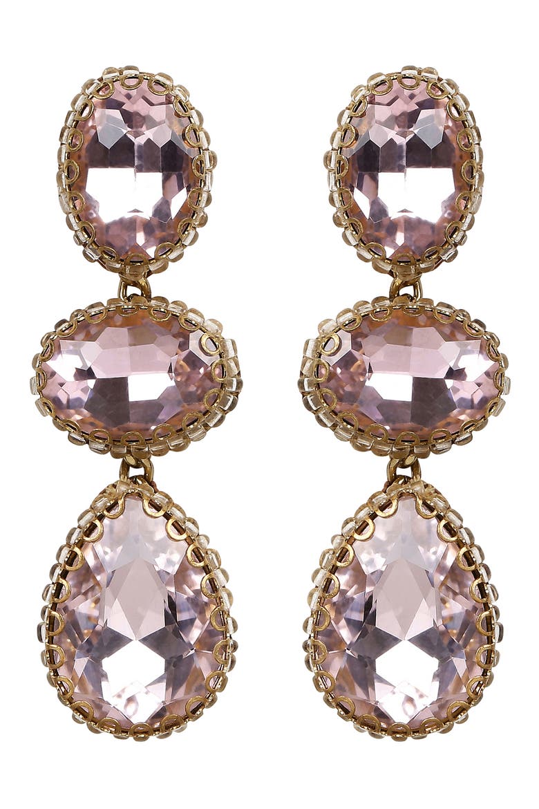 Hadlee Drop Earrings, Main, color, BABY PINK