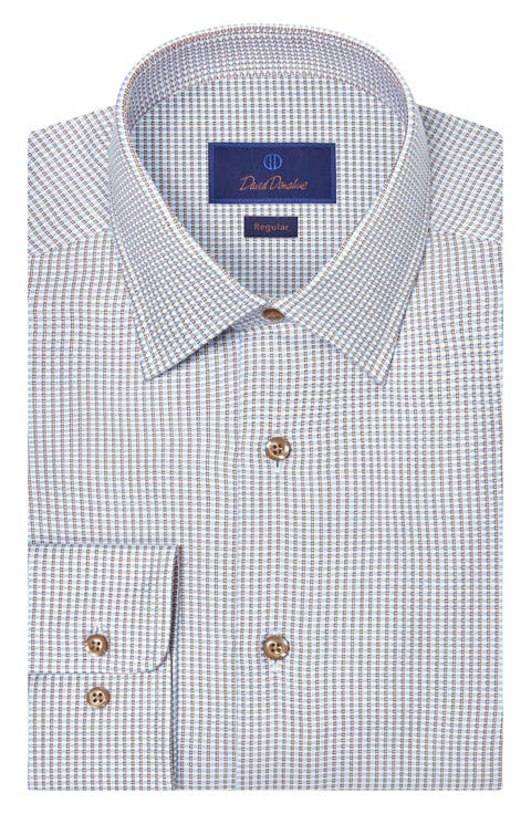 Regular Fit Check Cotton Dobby Dress Shirt