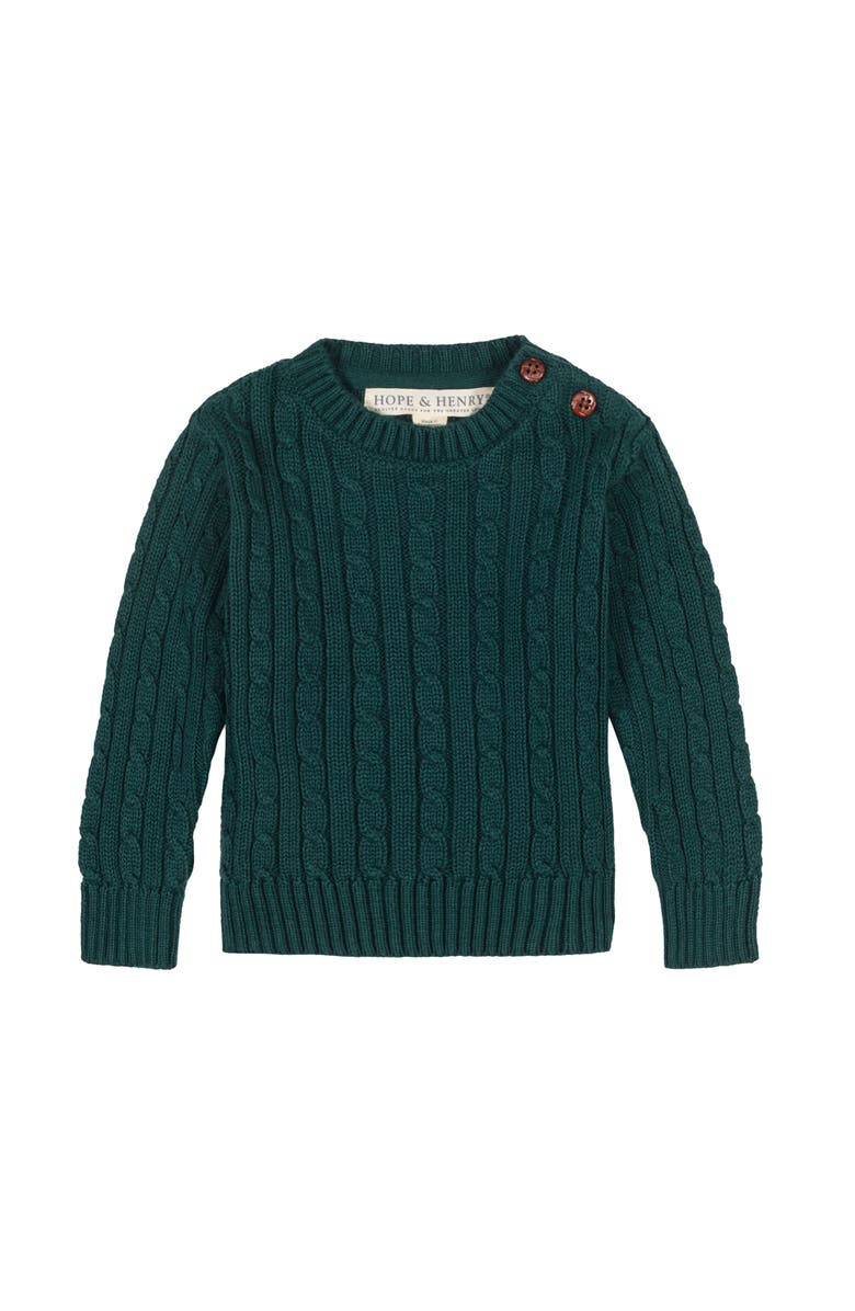 Hope & Henry Organic Cable Crewneck Pullover Sweater, Main, color, 