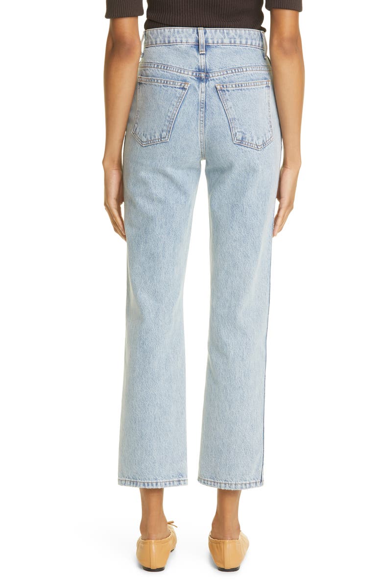 Khaite High Waist Crop Jeans, Alternate, color,