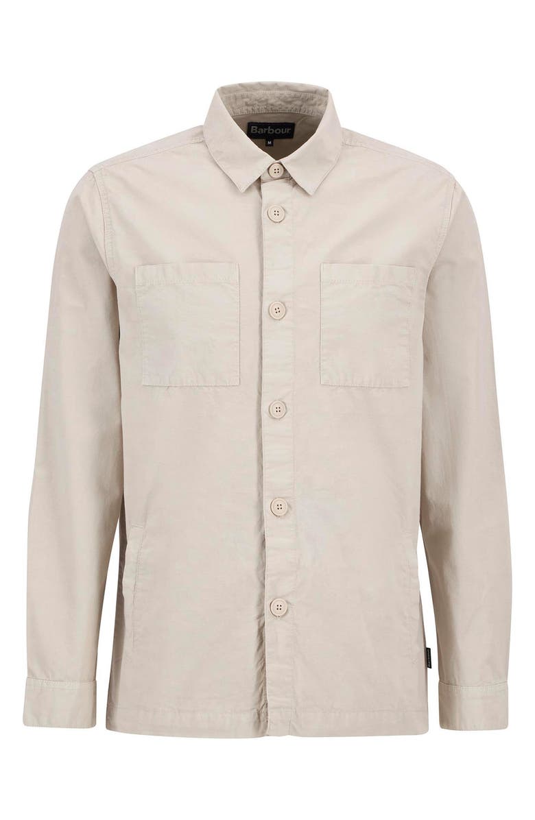 Barbour Rickfell Cotton Ripstop Button-Up Overshirt, Alternate, color, Mist