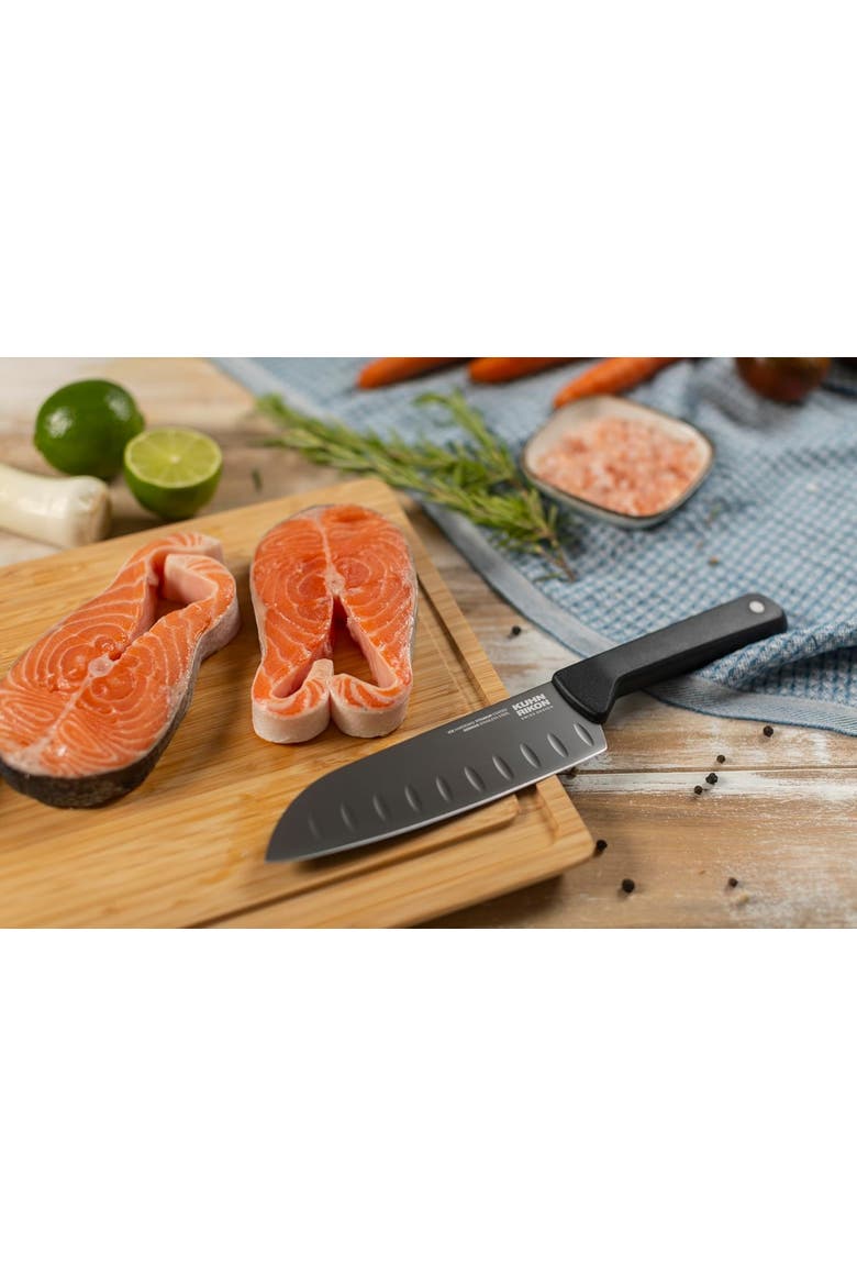 ICED Santoku Knife 6.3-Inch, Ice Hardened German Stainless Blade, Alternate, color, Black