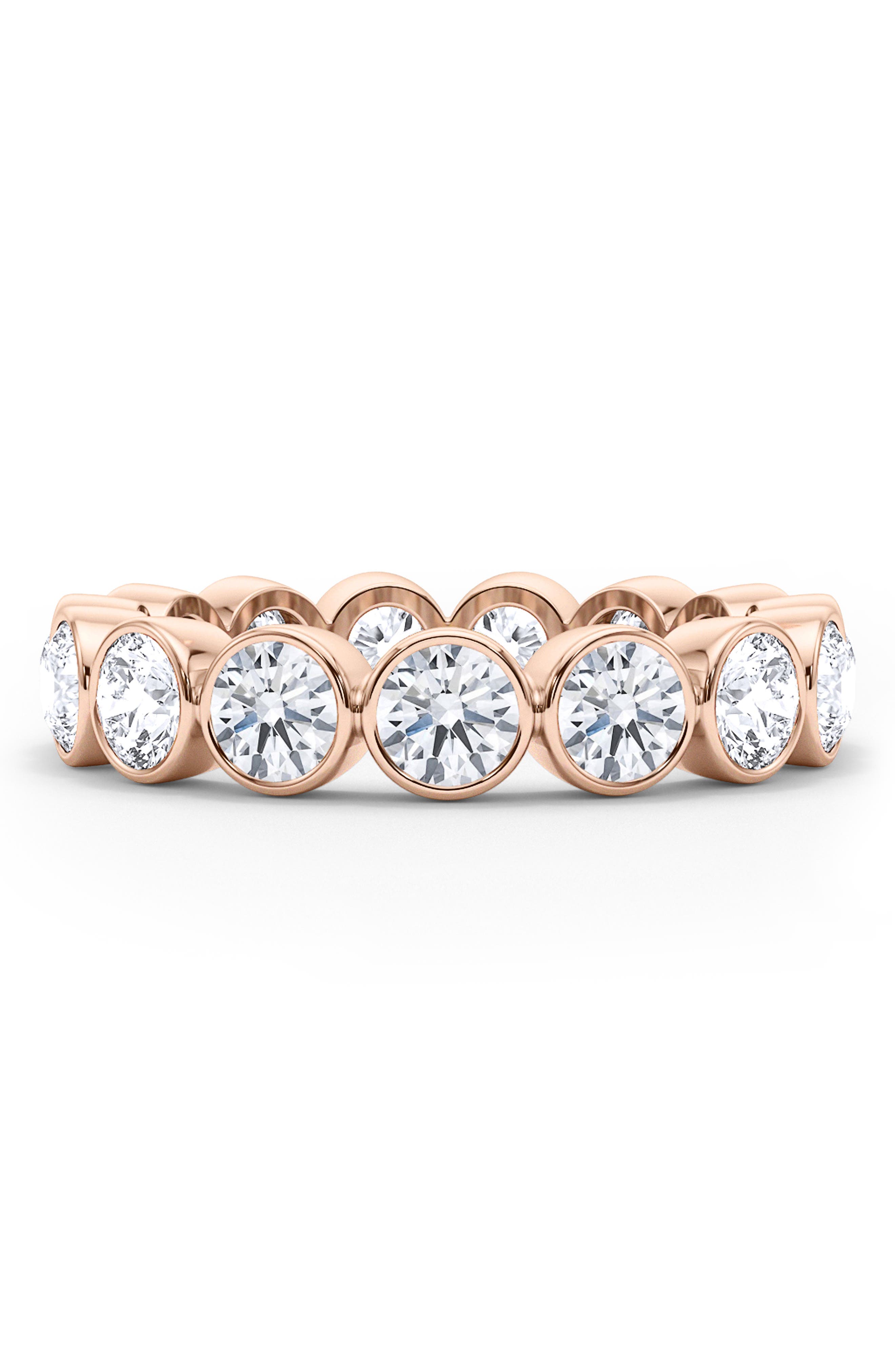 HauteCarat Round Cut Lab Created Diamond Eternity Ring (Women) | Nordstrom