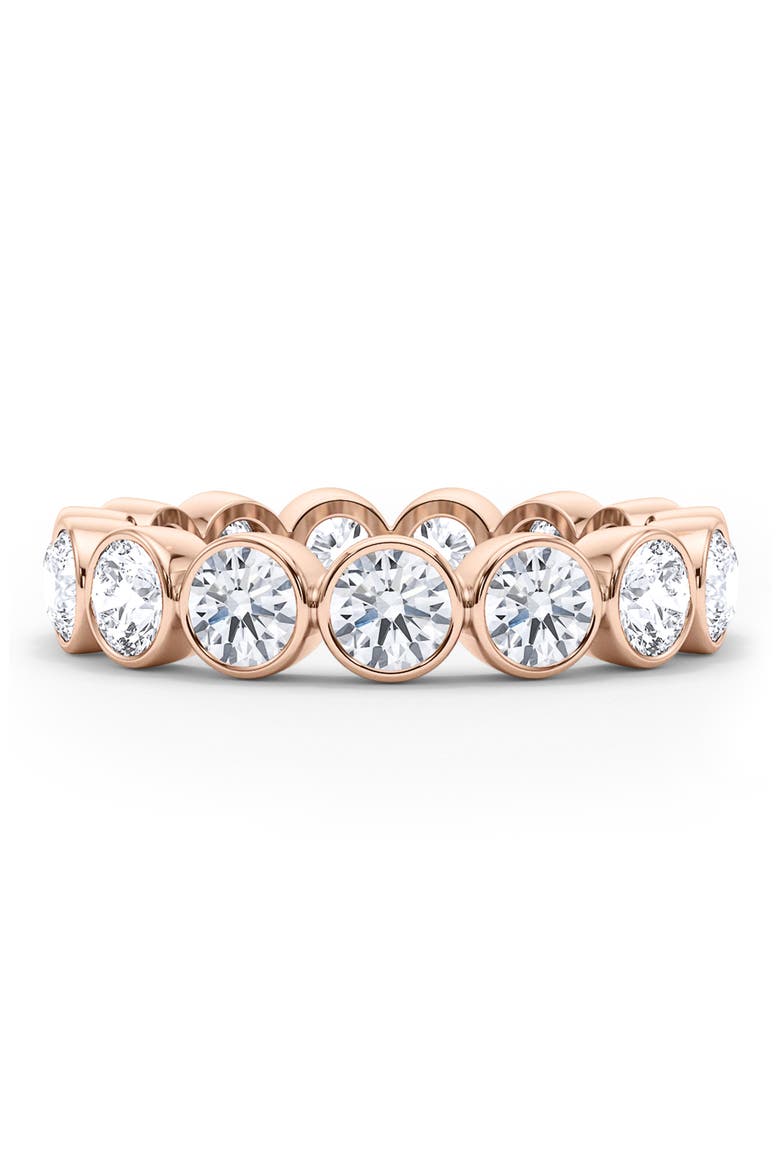 Round Cut Lab Created Diamond Eternity Ring, Alternate, color, 18K ROSE GOLD