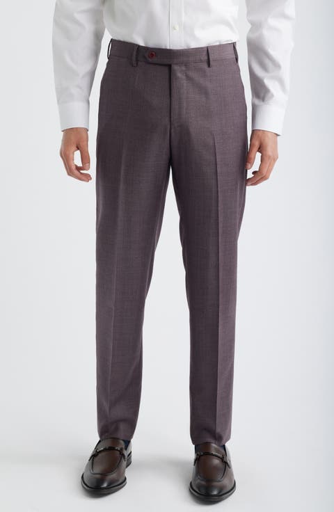 Parker Classic Wool Sharkskin Dress Pants