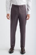 Zanella Parker Classic Wool Sharkskin Dress Pants