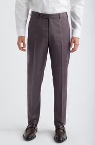 Zanella Parker Classic Wool Sharkskin Dress Pants