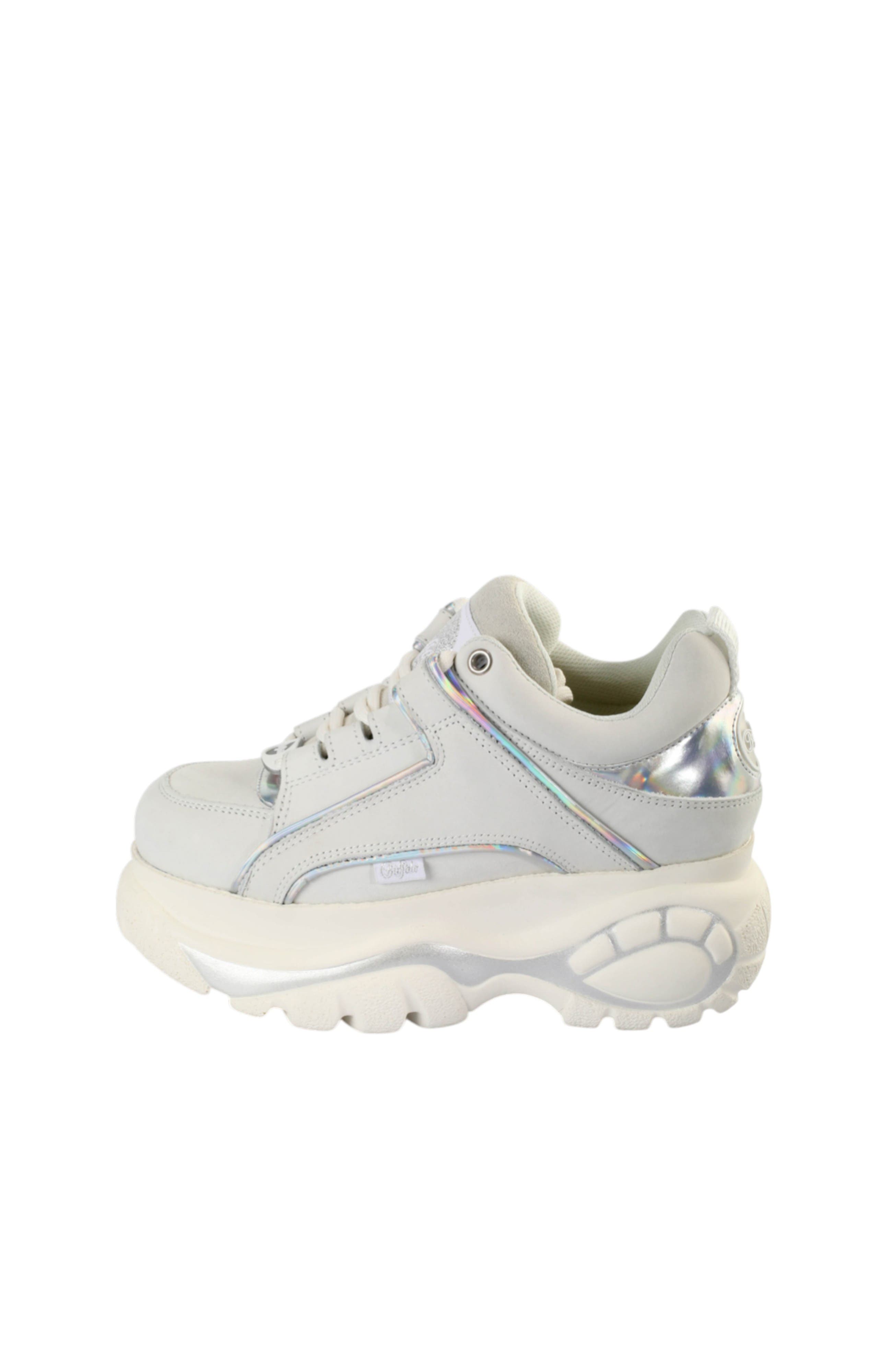 Buffalo Boots Classic Low Leather Sneaker, Main, color, Offwhite/Silver