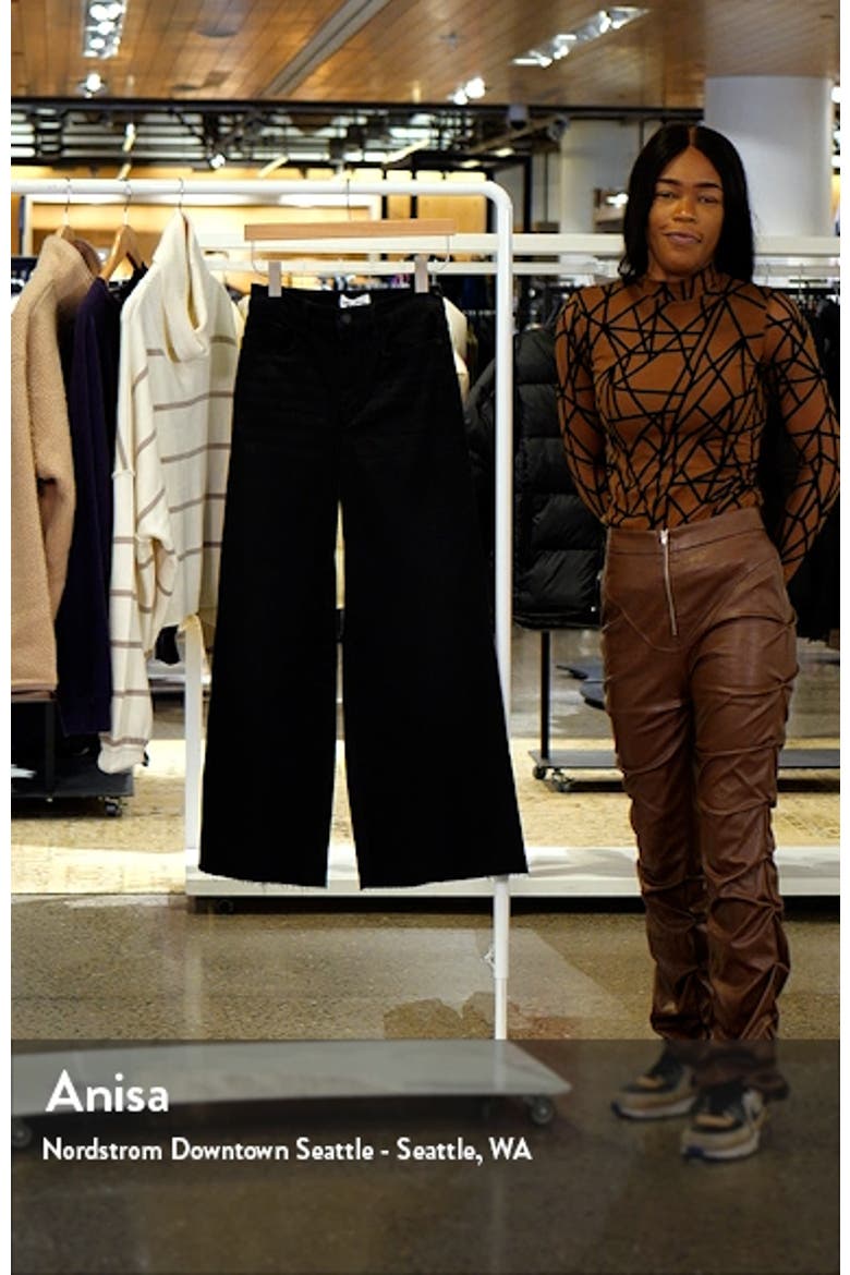 Le Palazzo Raw Hem Wide Leg Jeans video