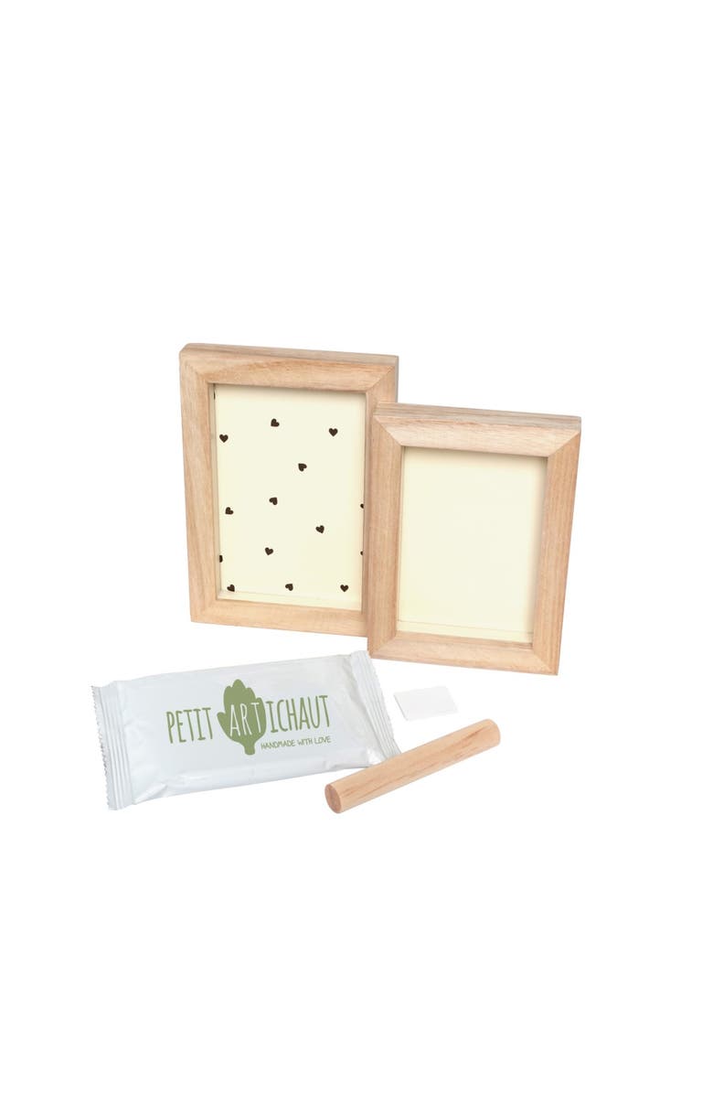 Petit Artichaut Duo Baby Frame - Baby Handprint & Photo Frame, Keepsake Gift, Alternate, color, Pretty Hearts