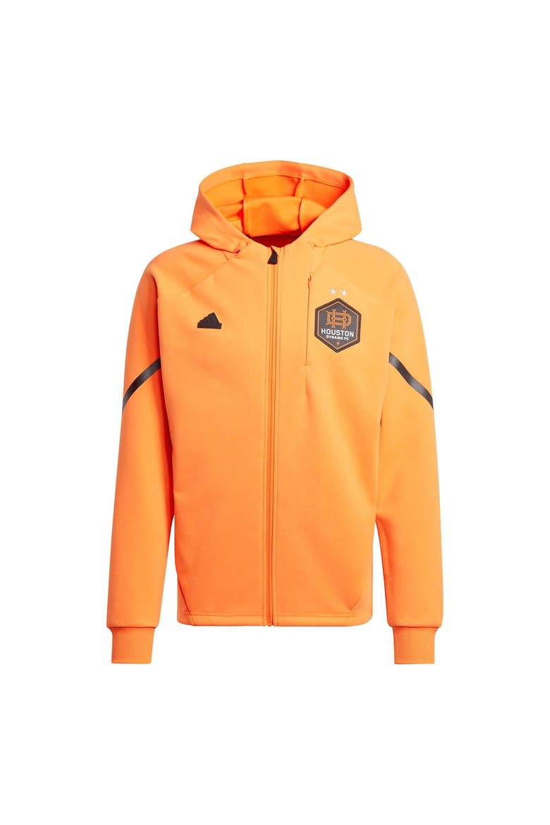 Men's adidas Orange Houston Dynamo FC 2024 Anthem Travel Raglan Sleeve Full-Zip Jacket, Alternate, color, Orange