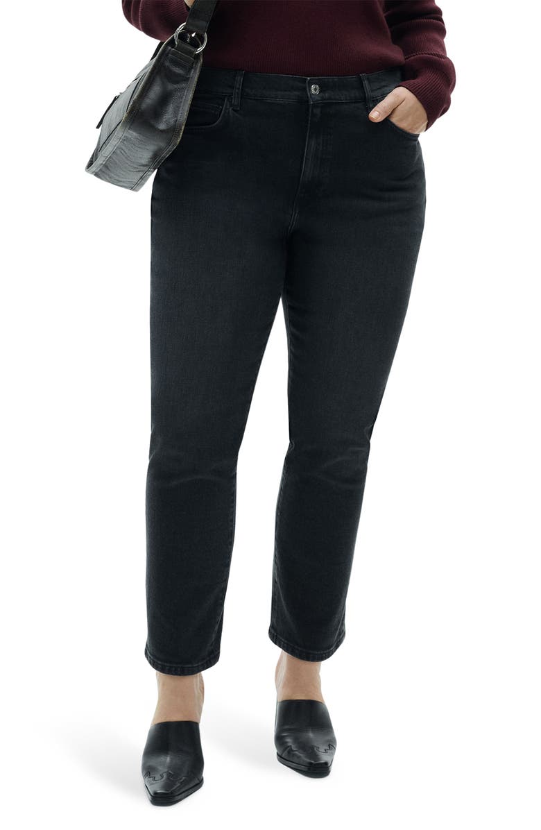 MANGO Claudia Crop Slim Fit Jeans, Alternate, color,