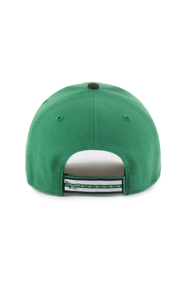 Men's '47  Kelly Green Philadelphia Eagles Throwback MVP Adjustable Hat, Alternate, color, Kelly Green