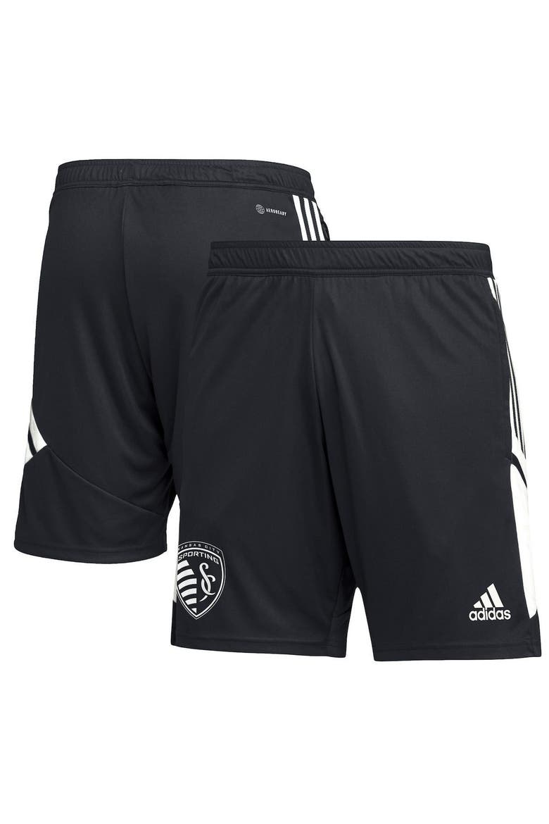 Men's adidas Black Sporting Kansas City Soccer Training AEROREADY Shorts, Main, color, Black