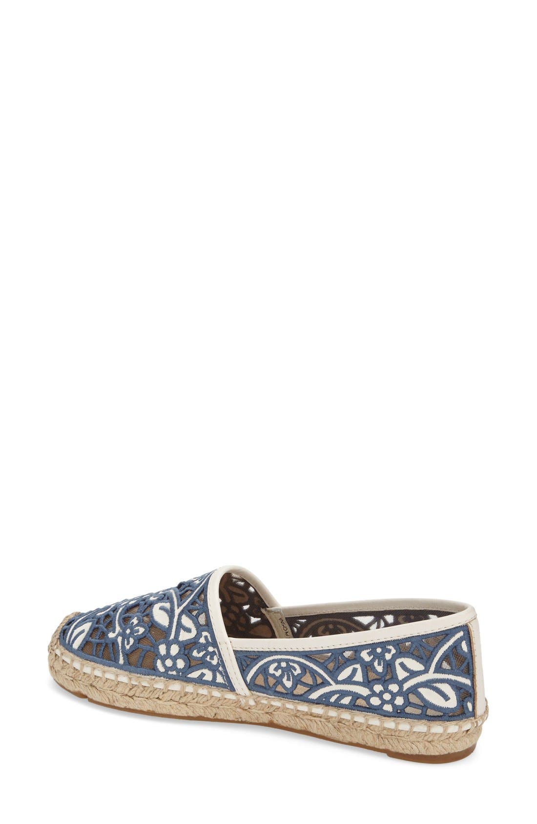 'Lucia' Lace Espadrille Flat, Alternate, color, IVORY