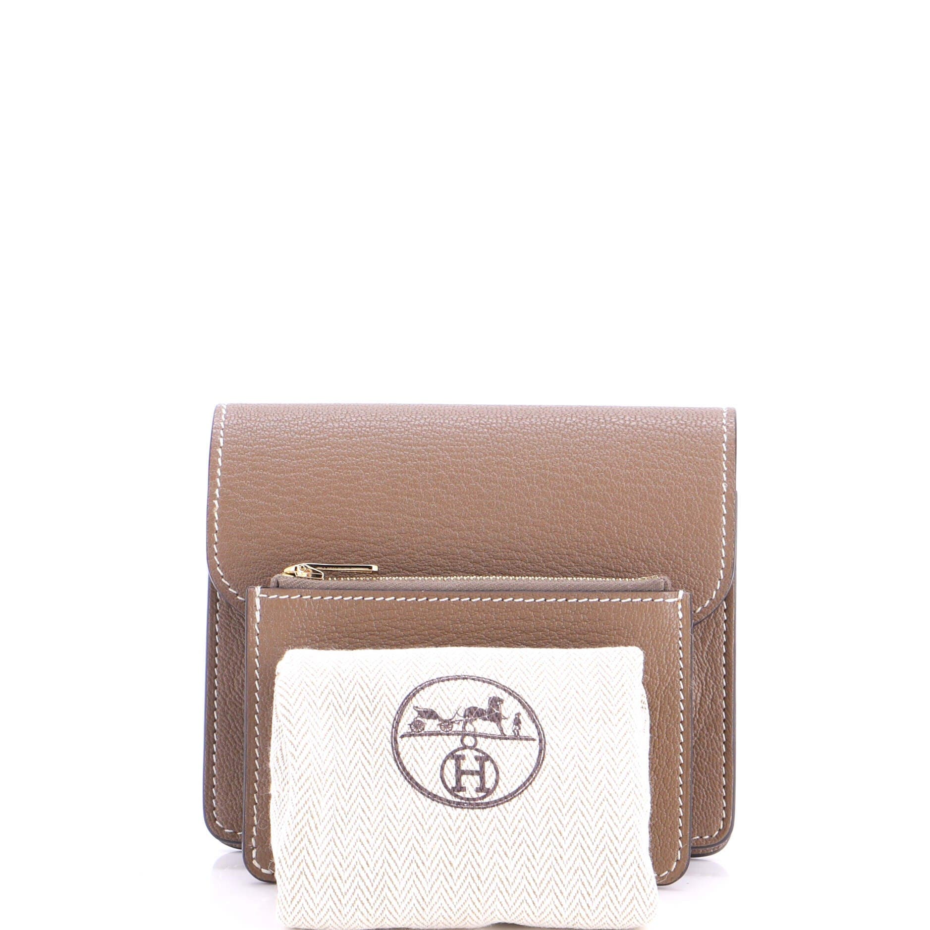 Roulis Slim Wallet Chevre Mysore, Alternate, color, Etoupe