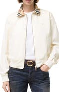 Burberry Cropped Tropical Gabardine Hayfield Harrington Jacket