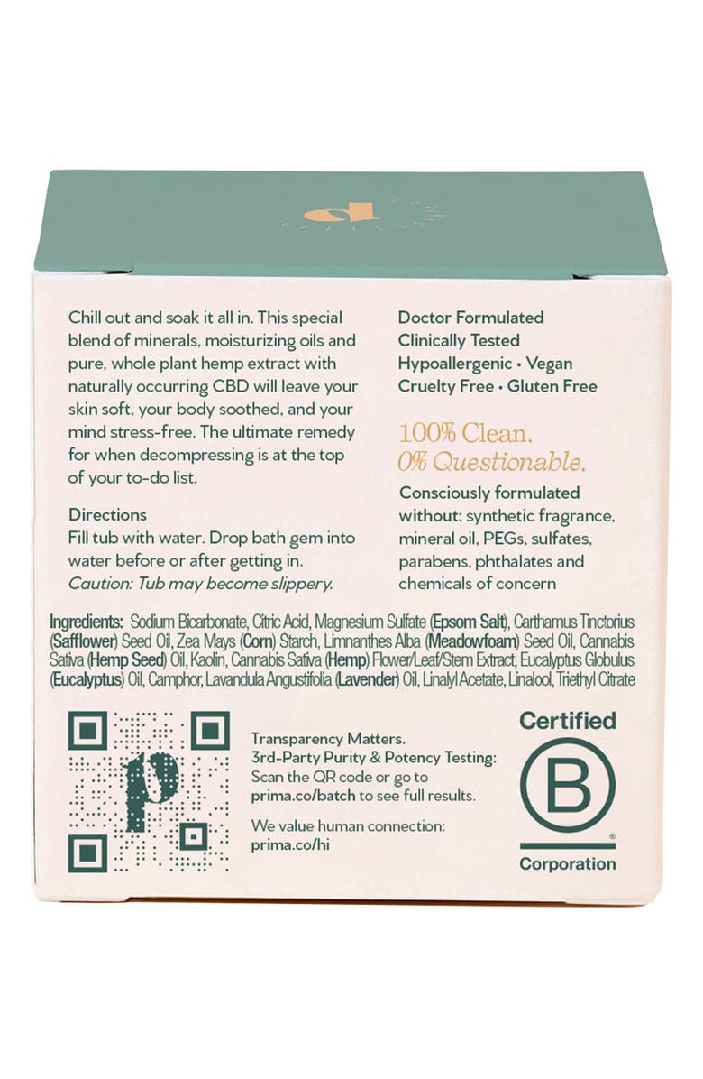 Prima Bath Gem 25mg CBD Bath Bomb, Alternate, color, 