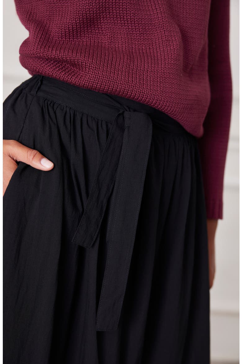Stevie Lace Inset Embroidered Skirt, Alternate, color, Black