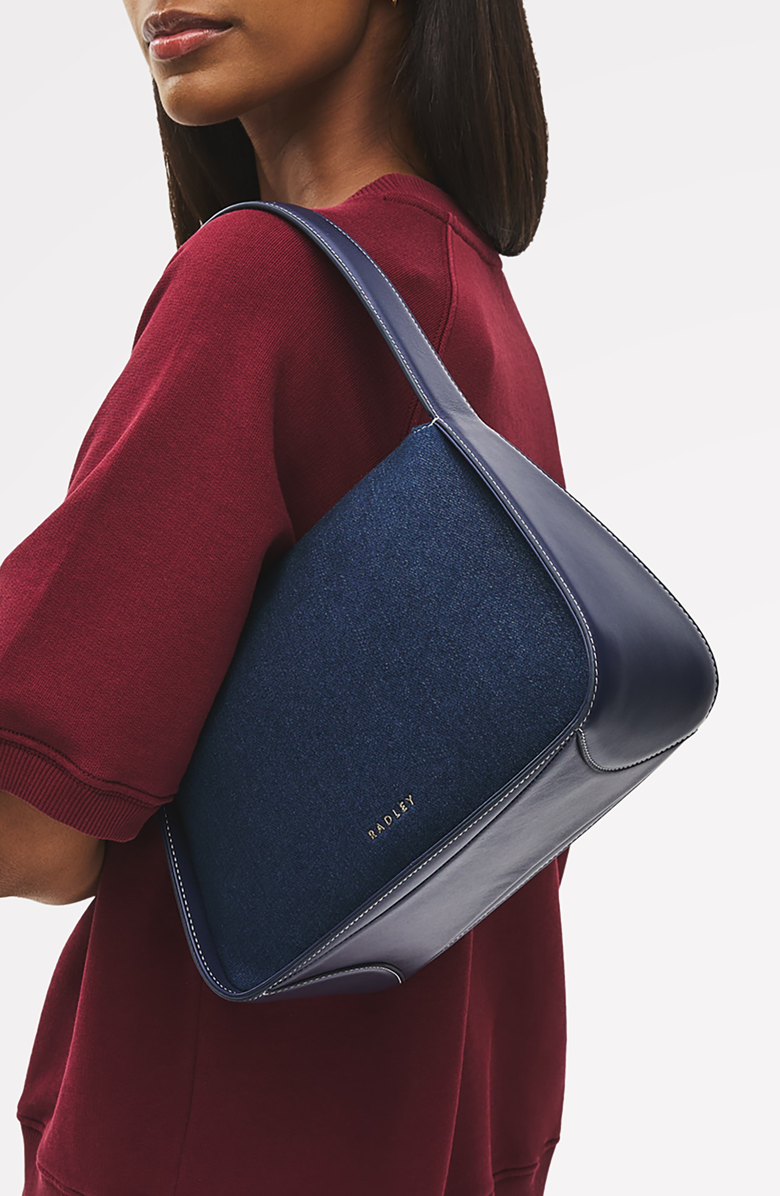 Radley Westwell Lane - Indigo Small Ziptop Satchel Bag, Alternate, color, Evenfall