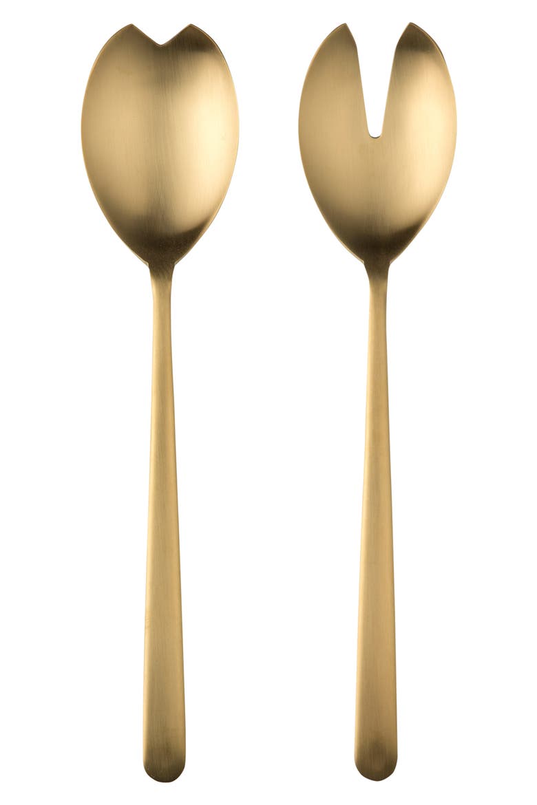 Brushed Salad Servers, Main, color, BRUSHED STAINLESS GOLD