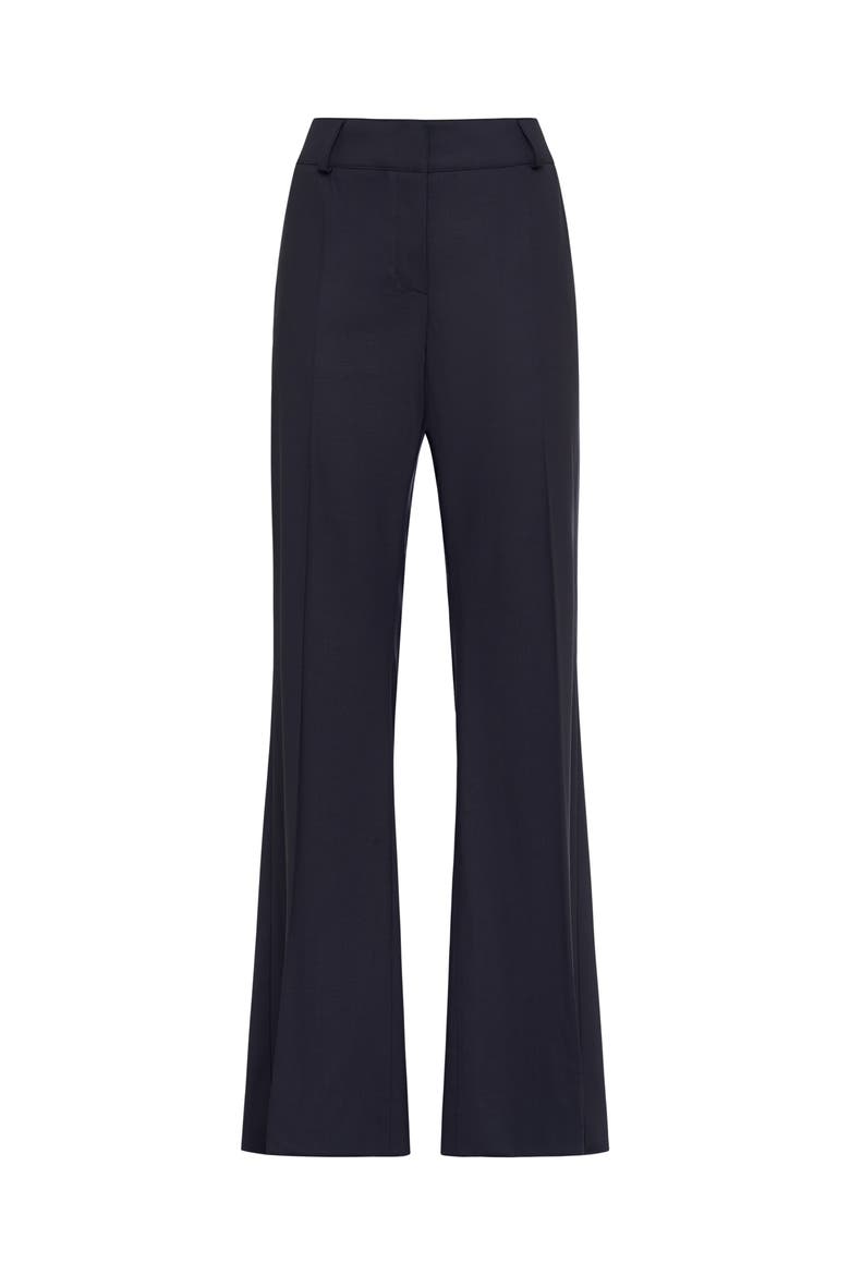 Bootleg Trousers In Cool Wool, Main, color, Black