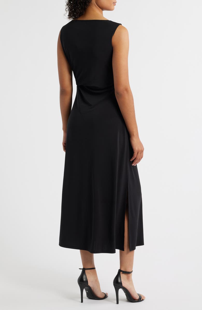 NIC+ZOE Dominique Crepe Midi Dress, Alternate, color, Black Onyx